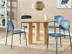 Beliani Sada 4 jídelních židlí modré ASTORIA