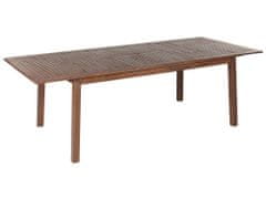 Beliani Zahradní rozkládací stůl z tmavého akáciového dřeva 180/240 x 100 cm CESANA