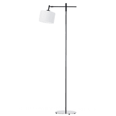 LYSNE.PL Nastavitelná stojací lampa na čtení, E27, 60W, SERES, černý rám, bílá