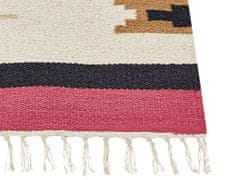 Beliani Bavlněný kelimový koberec 80 x 300 cm vícebarevný GARNI