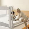 Zábrana na postel Monkey Mum Economy - 200 cm - světle šedá