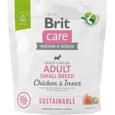 Brit Care Dog Sustainable Adult Small Breed Chicken+Insect 1 kg