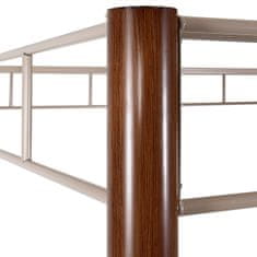MCW Pergola L42, zahradní pavilon s krytem terasy, robustní 7cm kovový rám 3x3m bambusový vzhled ~ taupe-brown