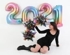 Grabo Fóliový balónek hvězdy Happy New Year 130cm