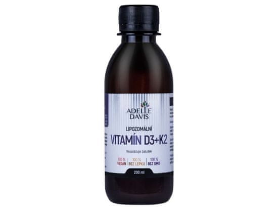 Adelle Davis , Lipozomální Vitamín D3+K2, 200 ml
