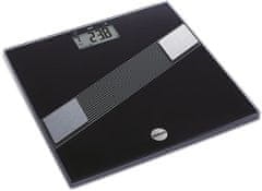 Eldom Elektrická osobní váha Eldom TWO140/C, skleněná, černá, do 150 kg, měření tuku