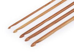 Kraftika 1ks (4 mm) bambus tmavý bambusový háček na háčkování vel.