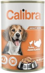 Calibra Dog konz.krůtí+kuřecí+těstoviny v želé 1240 g