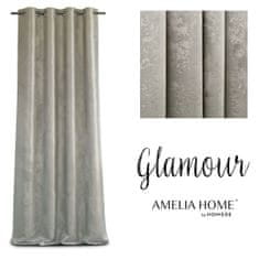 AmeliaHome Závěs Glamour Nyx stříbrný, velikost 140x250
