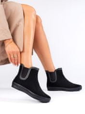 Amiatex Klasické dámské černé gumáky + Ponožky Gatta Calzino Strech, černé, 36