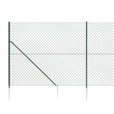 Vidaxl Drátěné pletivo s kotevními hroty zelené 1,6 x 10 m