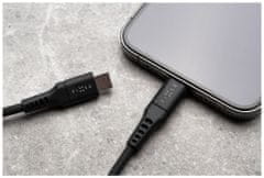FIXED Dlouhý nabíjecí a datový Liquid silicone kabel FIXED s konektory USB-C/USB-C a podporou PD, 2m, USB 2.0, 60W, černý