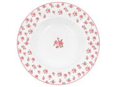 Isabelle Rose Porcelánový talíř polévkový s květy Holly 22 cm
