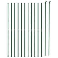 Vidaxl Drátěný plot s přírubami zelený 2,2 x 25 m