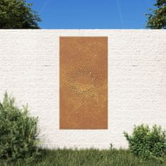 shumee Zahradní nástěnná dekorace 105 x 55 cm cortenová ocel Slunce