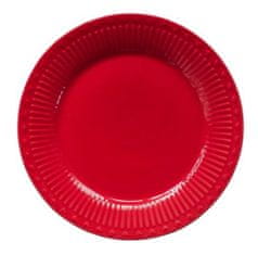 Isabelle Rose Porcelánový dezertní talíř v pastelově červené barvě 19 cm