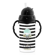 Miniland Baby Termoska s brčkem Magical, 240ml, černo bílá