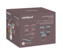 Miniland Baby Nádoby na uskladnění stravy, Terra, 10x250ml, růžové/modré