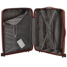 ORMI Cestovní plastový kufr Voyex velikosti M, vínový