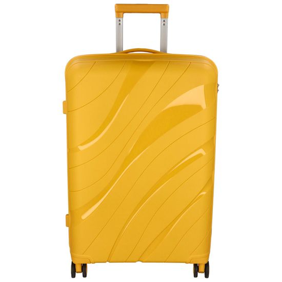 ORMI Cestovní plastový kufr Voyex velikosti L, žlutý