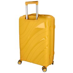ORMI Cestovní plastový kufr Voyex velikosti M, žlutý