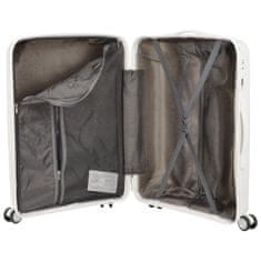 ORMI Cestovní plastový kufr Voyex velikosti S, bílý