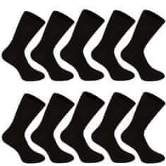 Nedeto 10PACK ponožky vysoké bambusové černé (10NDTP001) - velikost L