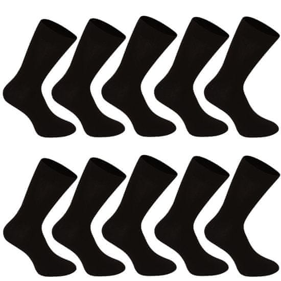 Nedeto 10PACK ponožky vysoké bambusové černé (10NDTP001)