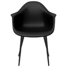 Vidaxl Jídelní židle 4 ks černé PP