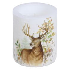 Svíčka s mysliveckým motivem jelena - venkovský styl