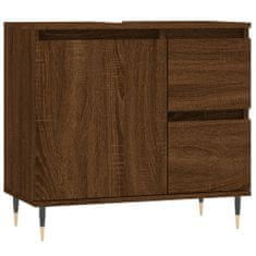 shumee 3dílný set koupelnového nábytku hnědý dub kompozitní dřevo