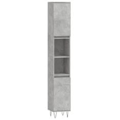 shumee 3dílný set koupelnového nábytku betonově šedý kompozitní dřevo