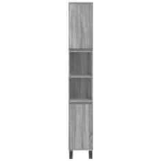 shumee 3dílný set koupelnového nábytku šedý sonoma kompozitní dřevo