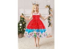 EXCELLENT Dětské vánoční šaty vel. 110 - červené