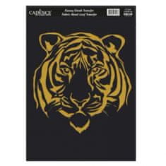 Aladine Zlatá nažehlovací nálepka 21x30 cm - tygr