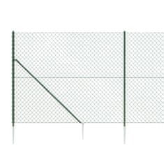 Vidaxl Drátěné pletivo s kotevními hroty zelené 0,8 x 25 m