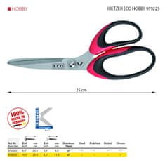Kretzer - Solingen Nůžky na tapety, fólie KRETZER ECO HOBBY 979225