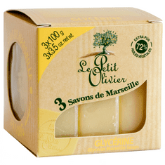 Le Petit Olivier Glycerin Marseille Soaps 3× 100 g