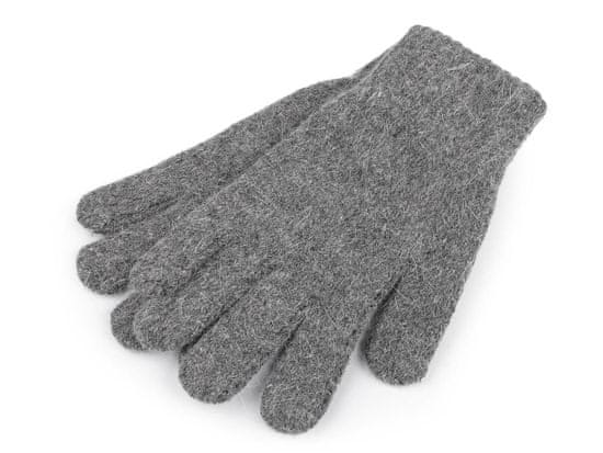 Kraftika 1pár šedá dámské pletené rukavice, přechodní zimní