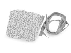 Kraftika 2ks bílá stříbrná dárková krabička s mašlí 6,3x9 cm