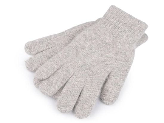 Kraftika 1pár šedá nejsvětlejší dámské pletené rukavice