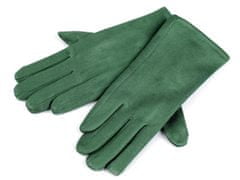 Kraftika 1pár zelená šalvěj tmavá dámské rukavice přechodní, zimní