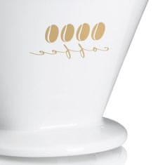 Kela KL-12492 Kávový filtr porcelánový Excelsa L bílá