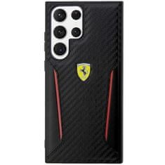 Ferrari FEHCS23LNPYK hard silikonové pouzdro Samsung Galaxy S23 ULTRA 5G black Carbon Contrast Edges