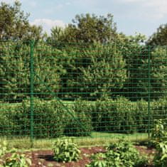 Greatstore Drátěný plot s přírubami zelený 1,4 x 25 m