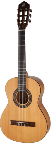 krásná klasická kytara Ortega RSTC5M-3/4 dětský typ kytary skvělá pro začátečníky krásná povrchová úprava pohodlné hraní