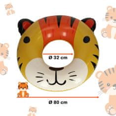 Aga Dětský plavecký kruh s tygrem 80 cm