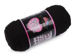 Kraftika 1ks (80808) černá pletací příze super soft yarn 200 g