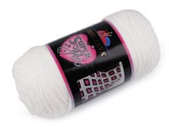 Kraftika 1ks (80801) bílá pletací příze super soft yarn 200 g