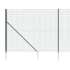 Greatstore Drátěný plot s kotevními hroty zelený 2 x 10 m